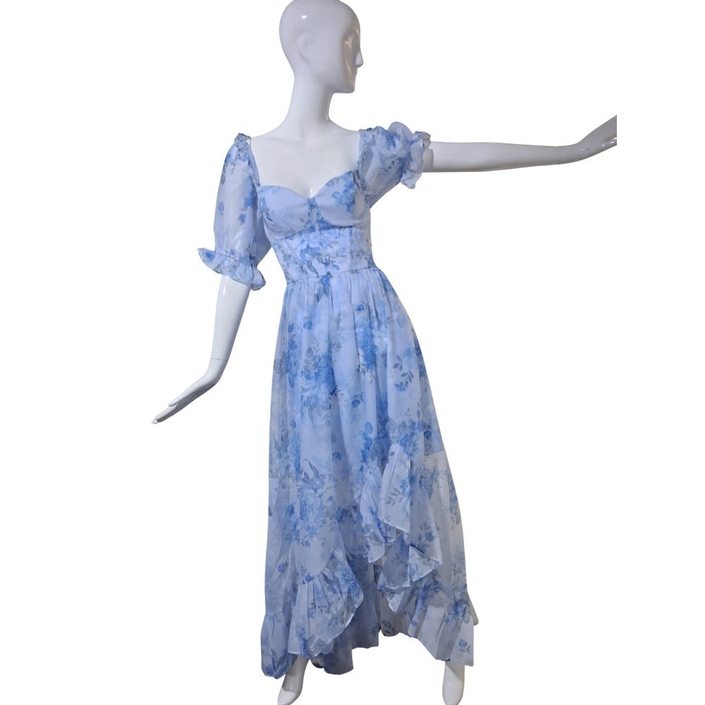 Mi Ami Regency Ethereal Fairycore Women's‎ Large Babydoll Corset Milkmaid Dress - Picture 11 of 13